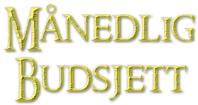 månedlig budsjett